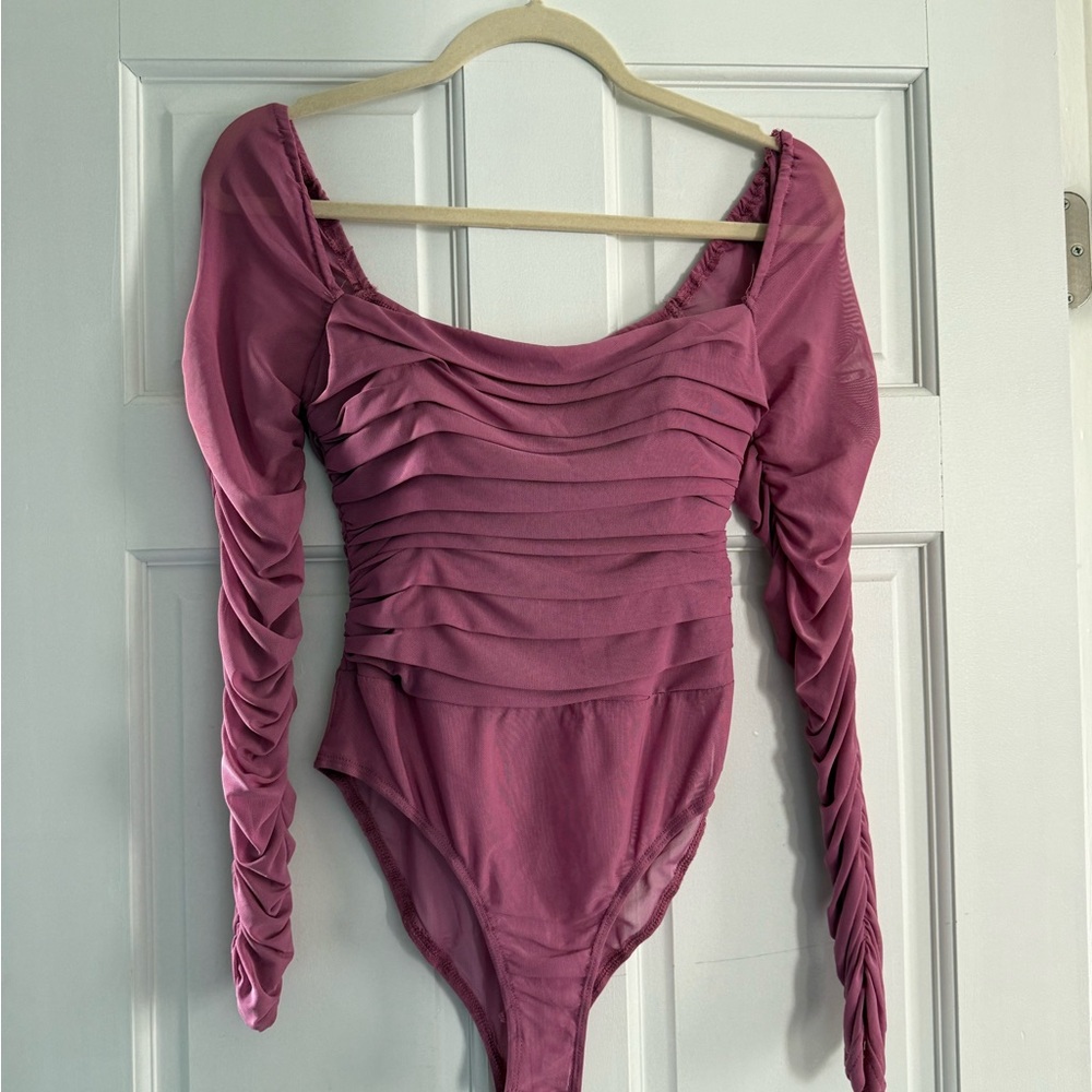 Princess Polly Mauve Long Sleeve Bodysuit